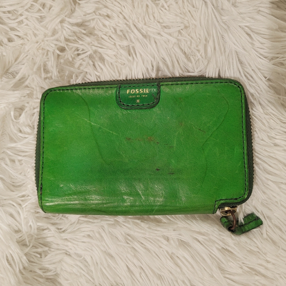 Green Fossil wallet